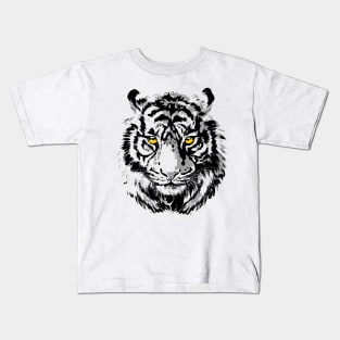 Tiger Head - Colourful Tiger Eyes Kids T-Shirt